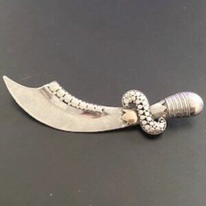 Sterling Silver and 18k Gold Mixed Metal Sword Pin